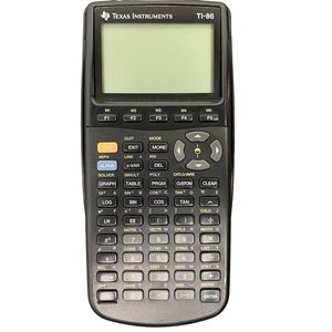 Texas Instruments TI 86 Black Graphing Calculator with Cover Tested and Working